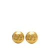 Chanel CC Gold Plated Button Clip on Earrings Secondhand