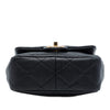 Chanel Mini Quilted Lambskin Oval Logo Chain Top Handle Flap Secondhand
