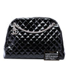 Chanel Large Quilted Patent Just Mademoiselle Bowling Bag Secondhand