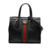 Gucci Small Leather Web Ophidia Satchel Secondhand