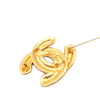 Chanel Gold Plated CC Quilted Brooch Secondhand