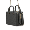 Chanel Small Quilted Calfskin Studded Square Vanity Case Secondhand