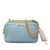 Secondhand Miu Miu Tricolor Goatskin Madras Double Zip Camera Bag