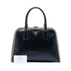 Prada Bicolor Saffiano Vernice Pyramid Frame Handbag Secondhand