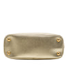 Prada Mini Metallic Saffiano Lux Galleria Double Zip Satchel Secondhand