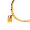 Secondhand Hermès Gold Plated Courchevel Kelly Cadena Lock Bangle Bracelet