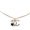 Chanel CC Gold Plated Resin Heart Pendant Necklace Secondhand
