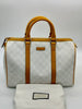 Secondhand Gucci Ivory Monogram GG Joy Boston Bag Supreme - '00s