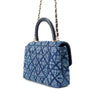 Chanel Extra Mini Quilted Washed Denim Coco Top Handle Bag Secondhand