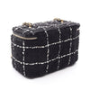 Chanel Tweed Vanity Case with Chain Secondhand