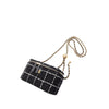 Chanel Tweed Vanity Case with Chain Secondhand