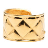 Secondhand Chanel Gold Plated Quilted Cuff Bracelet