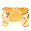 Secondhand Chanel Gold Plated Quilted Cuff Bracelet