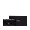 Chanel Medium CC Classic Quilted Caviar Trifold Flap Wallet Secondhand