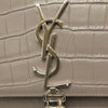 Secondhand Saint Laurent Small Croc Embossed Leather Monogram Kate Tassel Crossbody