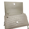 Secondhand Saint Laurent Small Croc Embossed Leather Monogram Kate Tassel Crossbody