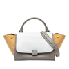 Celine Small Tricolor Leather Trapeze Satchel Secondhand