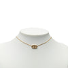Dior Gold Plated Strass CD Logo Pendant Necklace Secondhand