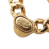 Chanel CC Gold Plated Rhinestone Faux Pearl Heart Brooch Secondhand