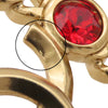 Chanel CC Gold Plated Rhinestone Faux Pearl Heart Brooch Secondhand
