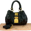 Secondhand Miu Miu Matelasse Lux Lambskin Bauletto Aperto Satchel