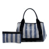 Balenciaga Canvas Striped Navy Cabas S Secondhand