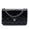 Chanel CC Quilted Patent Wallet On Chain Secondhand