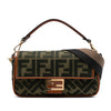 Fendi Zucca Embroidered Canvas Baguette Satchel Secondhand