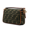 Fendi Zucca Embroidered Canvas Baguette Satchel Secondhand