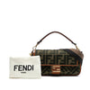 Fendi Zucca Embroidered Canvas Baguette Satchel Secondhand