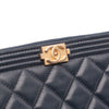 Secondhand Chanel Medium Quilted Lambskin Boy O Case Clutch