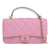 Chanel CC Quilted Lambskin Top Handle Phone Holder with Chain Secondhand