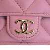 Chanel CC Quilted Lambskin Top Handle Phone Holder with Chain Secondhand