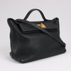 HERMES 24/24 29 Togo Leather Handbag in Black and Gold Metal Fittings D: 2019 Secondhand