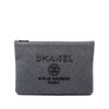 Chanel Large Denim Sequin Embellished Deauville O Case Clutch Secondhand