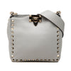 Secondhand Valentino Mini Pebbled Calfskin Rockstud Flip Lock Messenger Bag