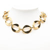 Chanel Gold Plated Oval Chain Link Choker Necklace Secondhand