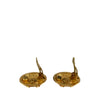 Chanel CC Gold Plated Round Clip On Earrings Secondhand