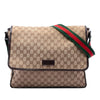 Gucci GG Canvas Web Flap Messenger Bag Secondhand