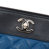 Chanel Large Bicolor Quilted Sheepskin Mademoiselle O Case Clutch Secondhand