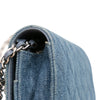Chanel Quilted Denim Camellia Wallet On Chain Denim Secondhand