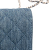 Chanel Quilted Denim Camellia Wallet On Chain Denim Secondhand