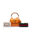Gucci Mini Calfskin Web 1947 Bamboo Top Handle Bag Secondhand