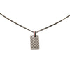 Secondhand Gucci Sterling Silver and Enamel Diamante Dog Tag Necklace