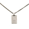 Secondhand Gucci Sterling Silver and Enamel Diamante Dog Tag Necklace