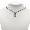 Secondhand Gucci Sterling Silver and Enamel Diamante Dog Tag Necklace