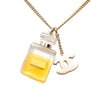 Chanel CC Gold Plated Perfume Bottle Pendant Necklace Secondhand