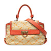 Ferragamo Medium Woven Leather Gancini Sofia Satchel Secondhand