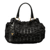 Prada Vernice and Tessuto Ruffle Tote Secondhand