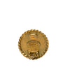 Chanel CC Gold Plated and Enamel Round Clip On Earrings Secondhand